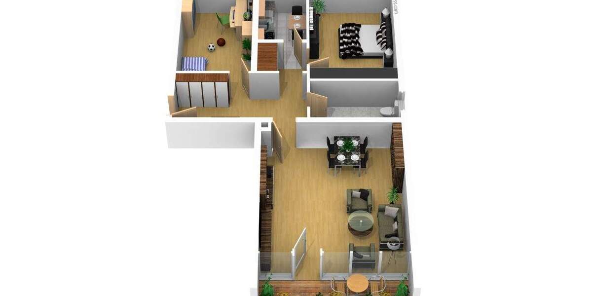 Etagenwohnung Erlangen Bruck - 3 Zimmer, 74 m&sup2;, 299.000&euro; | Angebot:25667634