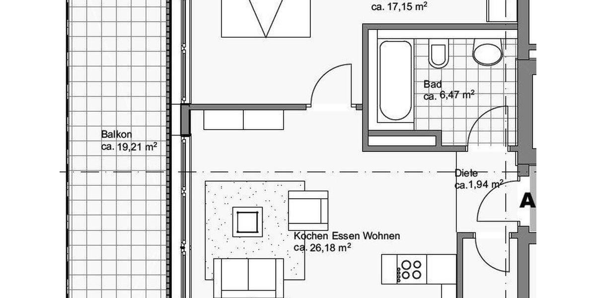 Terrassenwohnung Zirndorf - 2 Zimmer, 64 m&sup2;, 1.185&euro; | Angebot:26609511