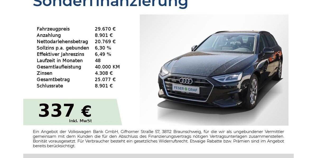 Audi A4 32.300 km 28.920 &euro; Höchstadt an der Aisch 91315
