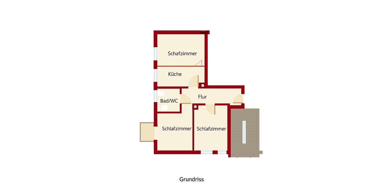 Etagenwohnung Nürnberg Hasenbuck - 1 Zimmer, 12 m&sup2;, 425&euro; | Angebot:26551228