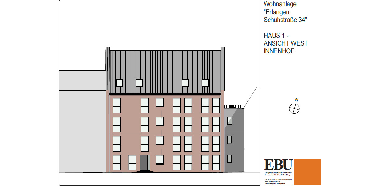 Etagenwohnung Erlangen Innenstadt - 2 Zimmer, 42 m&sup2;, 344.000&euro; | Angebot:26202396