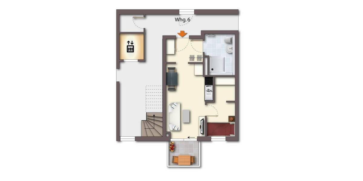 Etagenwohnung Erlangen Tennenlohe - 2 Zimmer, 37 m&sup2;, 254.000&euro; | Angebot:25676759