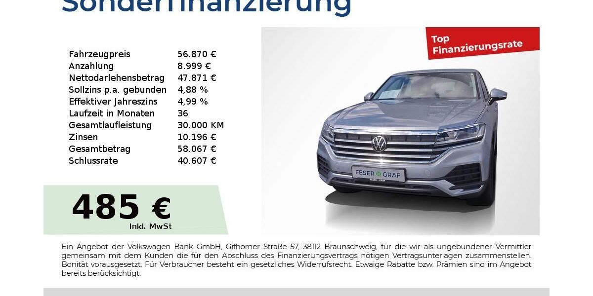 VW Touareg 18.660 km 53.890 &euro; Fürth 90763