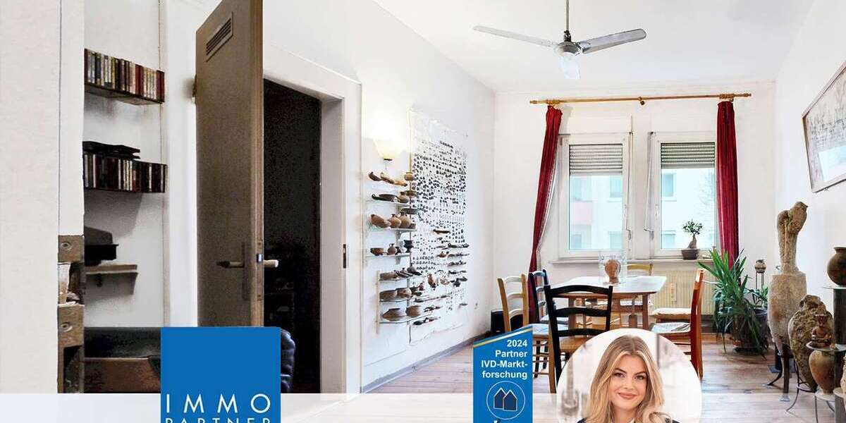 Etagenwohnung Nürnberg Kleinweidenmühle - 2 Zimmer, 54 m&sup2;, 174.000&euro; | Angebot:24818431