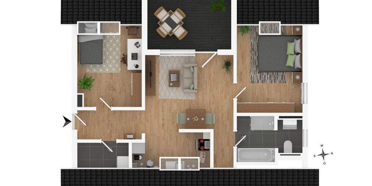 Etagenwohnung Nürnberg Gaismannshof - 3 Zimmer, 70 m&sup2;, 1.112&euro; | Angebot:25672894