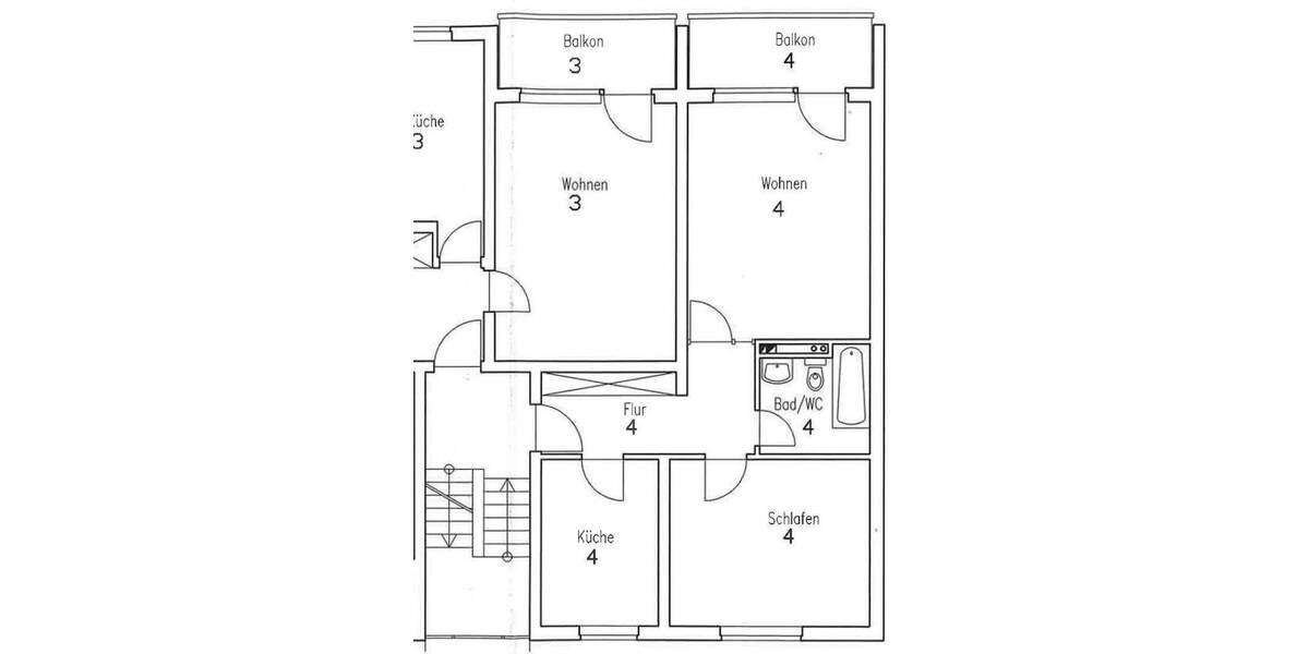 Etagenwohnung Nürnberg Neuröthenbach - 2 Zimmer, 61 m&sup2;, 209.000&euro; | Angebot:25720790