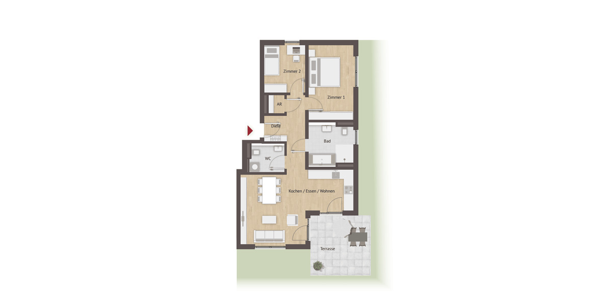 Etagenwohnung Nürnberg Laufamholz - 3 Zimmer, 85 m&sup2;, 661.550&euro; | Angebot:26617132