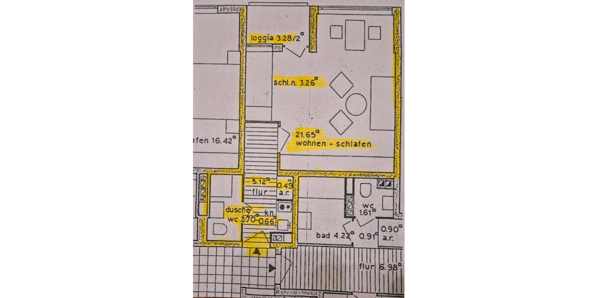 Etagenwohnung Altdorf bei Nürnberg - 1 Zimmer, 36 m&sup2;, 125.000&euro; | Angebot:26630274