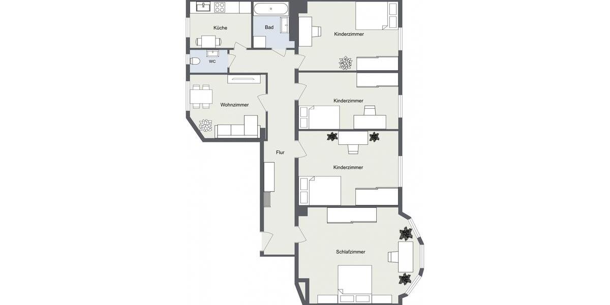 Etagenwohnung Nürnberg Eberhardshof - 5 Zimmer, 125 m&sup2;, 1.400&euro; | Angebot:25870518