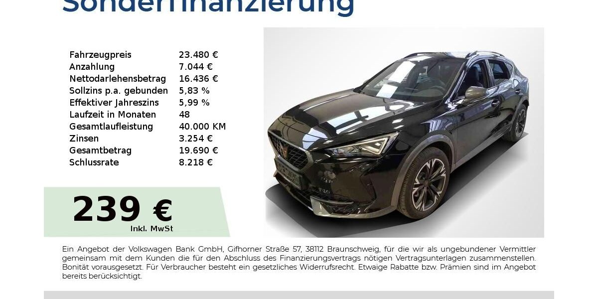 Cupra Formentor 28.950 km 23.220 &euro; Nürnberg 90431