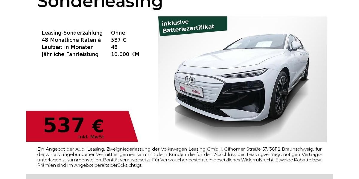 Audi A6 e-tron 3.625 km 55.980 &euro; Erlangen 91058