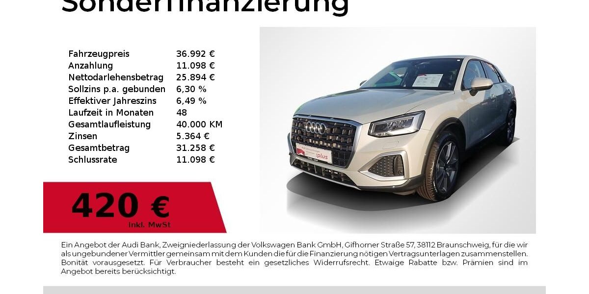 Audi Q2 4.300 km 35.950 &euro; Lauf an der Pegnitz 91207