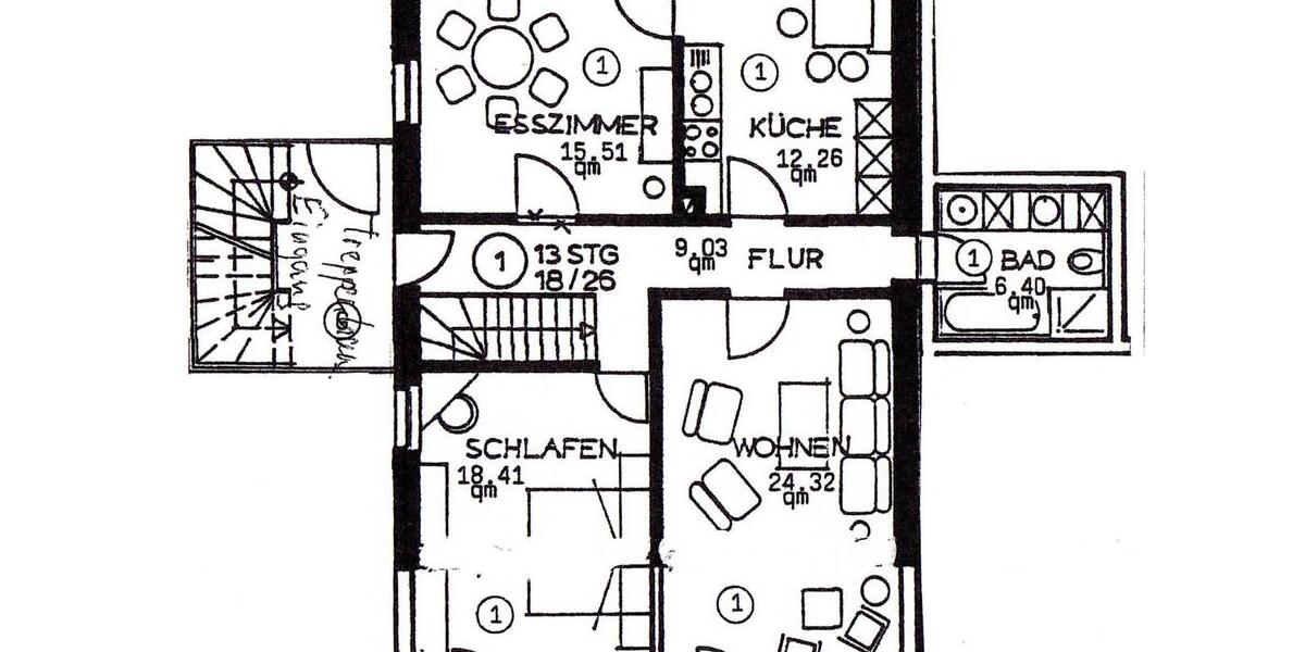 Ruhig gelegene Wohnung mit Gartenanteil in gepflegtem Anwesen! - 3- Oberasbach 10809573122 | Angebot:26789848