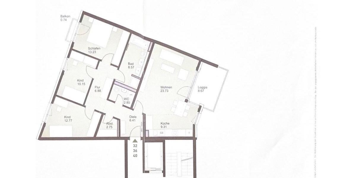 Etagenwohnung Nürnberg Kleinweidenmühle - 4 Zimmer, 101 m&sup2;, 769.000&euro; | Angebot:27469340