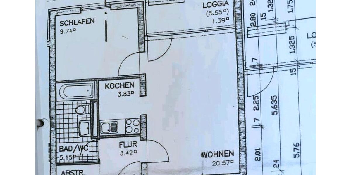 Etagenwohnung Nürnberg Gleißhammer - 2 Zimmer, 46 m&sup2;, 210.000&euro; | Angebot:24332113