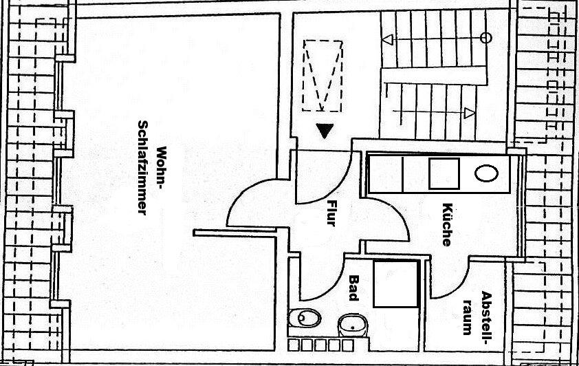 Dachgeschoßwohnung Nürnberg Altstadt, St. Lorenz - 1 Zimmer, 39 m&sup2;, 490&euro; | Angebot:25975834
