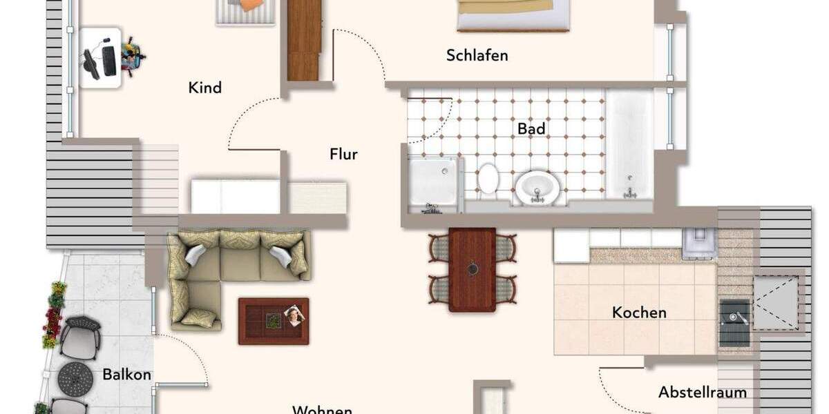 Etagenwohnung Höchstadt - 3 Zimmer, 81 m&sup2;, 278.000&euro; | Angebot:25735016