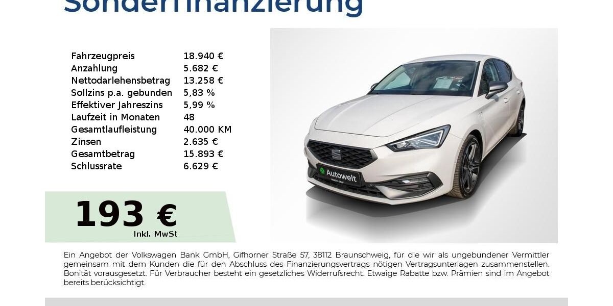 Seat Leon 102.750 km 18.440 &euro; Nürnberg 90431