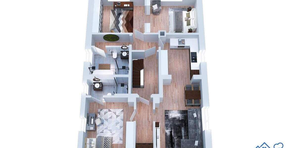 Etagenwohnung Roth - 4 Zimmer, 98 m&sup2;, 299.000&euro; | Angebot:25670669