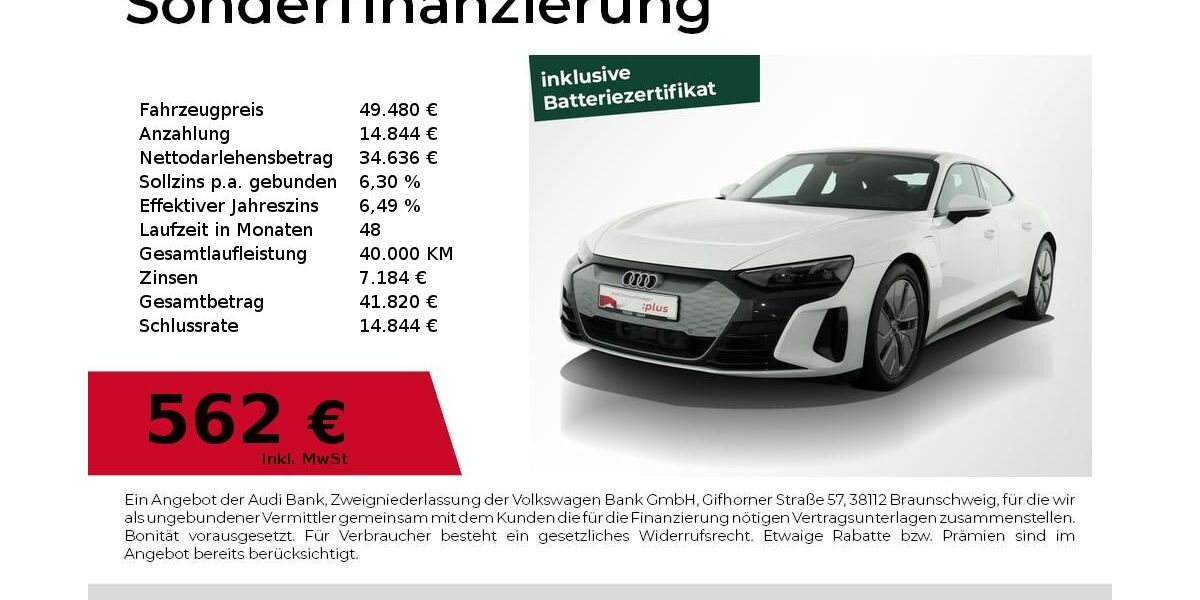 Audi e-tron GT 19.500 km 49.240 &euro; Nürnberg 90411