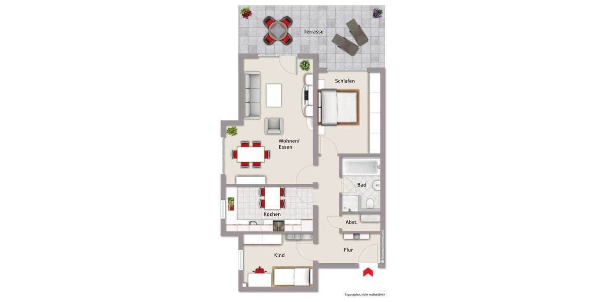 Etagenwohnung Großhabersdorf - 3 Zimmer, 82 m&sup2;, 259.000&euro; | Angebot:25771448