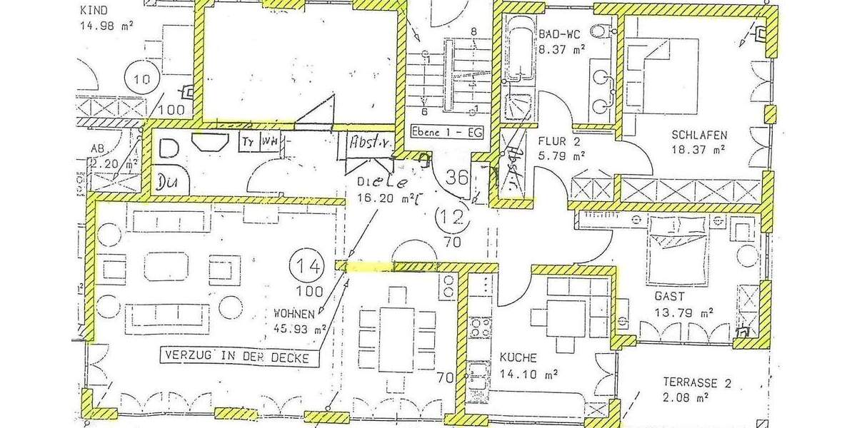 Etagenwohnung Nürnberg Gaismannshof - 4 Zimmer, 145 m&sup2;, 2.000&euro; | Angebot:25940493