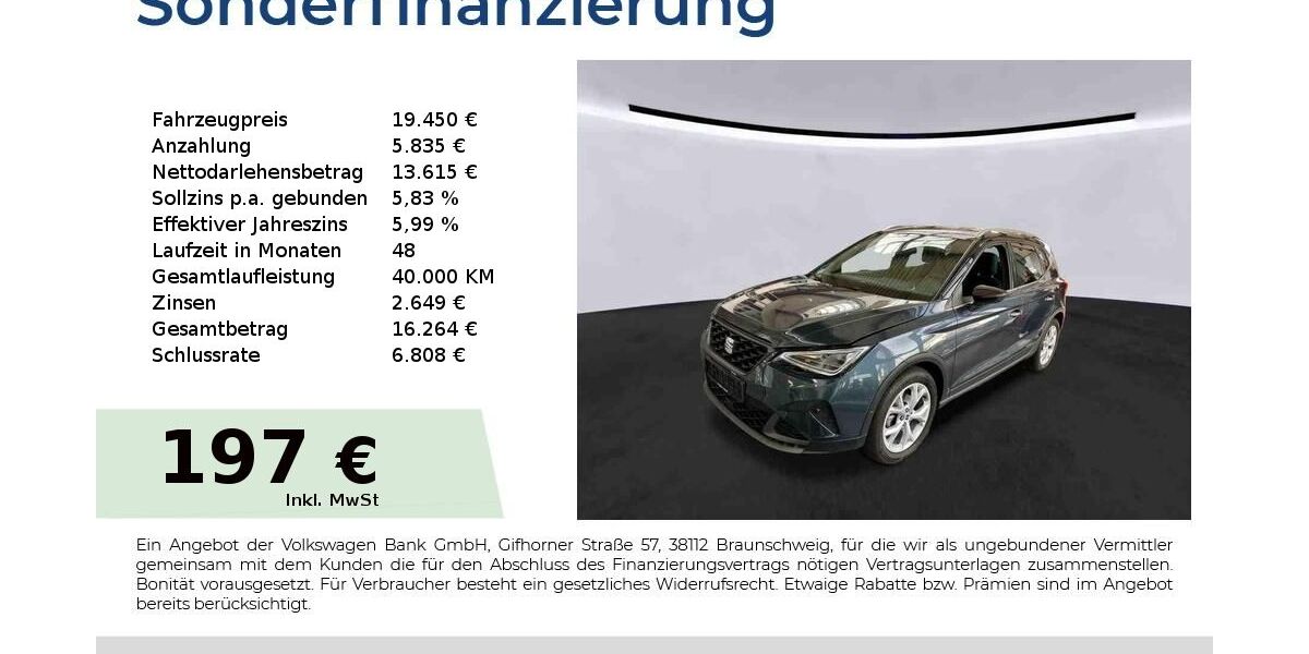 Seat Arona 29.550 km 19.450 &euro; Nürnberg 90431