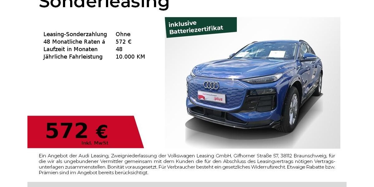 Audi Q6 e-tron 16.150 km 52.760 &euro; Erlangen 91058