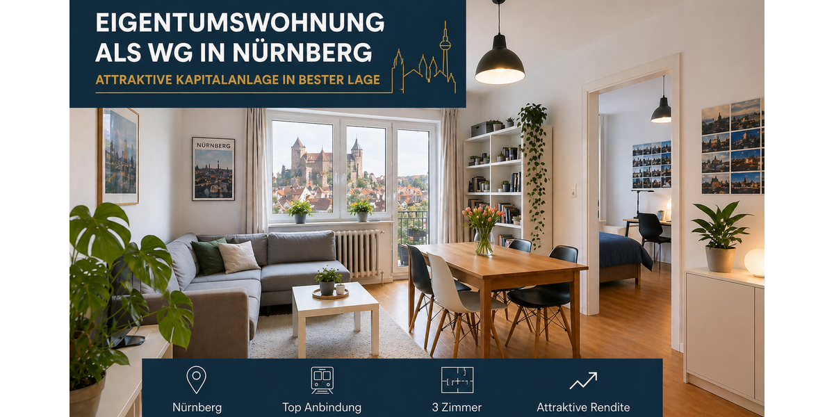 Etagenwohnung Nürnberg Gibitzenhof - 3 Zimmer, 67 m&sup2;, 334.444&euro; | Angebot:26381129