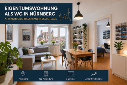 Wohnung Nürnberg Gibitzenhof - 3 Zimmer, 67 m&sup2;, 334.444&euro; | Angebot:26381129