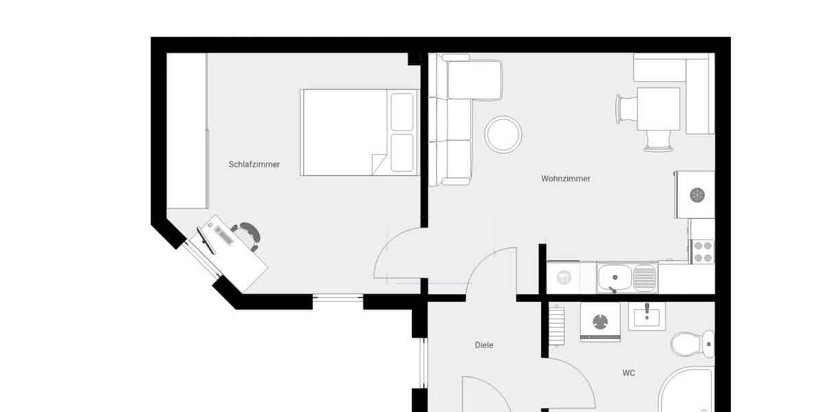 Etagenwohnung Zirndorf - 2 Zimmer, 44 m&sup2;, 169.000&euro; | Angebot:24193881
