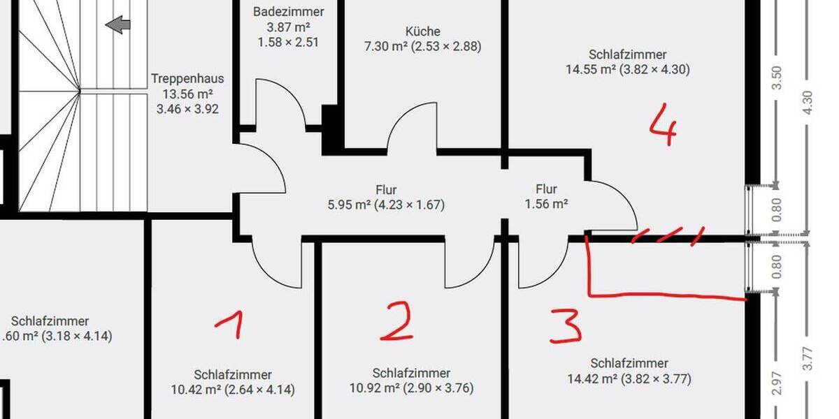 Etagenwohnung Erlangen Sieglitzhof - 4 Zimmer, 15 m&sup2;, 390&euro; | Angebot:25787246