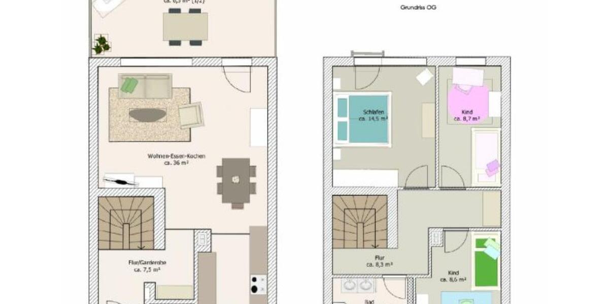 Reihenhaus Schwanstetten - 5 Zimmer, 126 m&sup2;, 480.000&euro; | Angebot:25838079