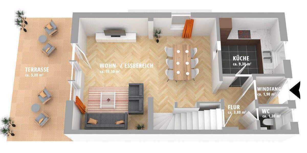 Reihenendhaus Nürnberg Gebersdorf - 5 Zimmer, 146 m&sup2;, 649.000&euro; | Angebot:25732352