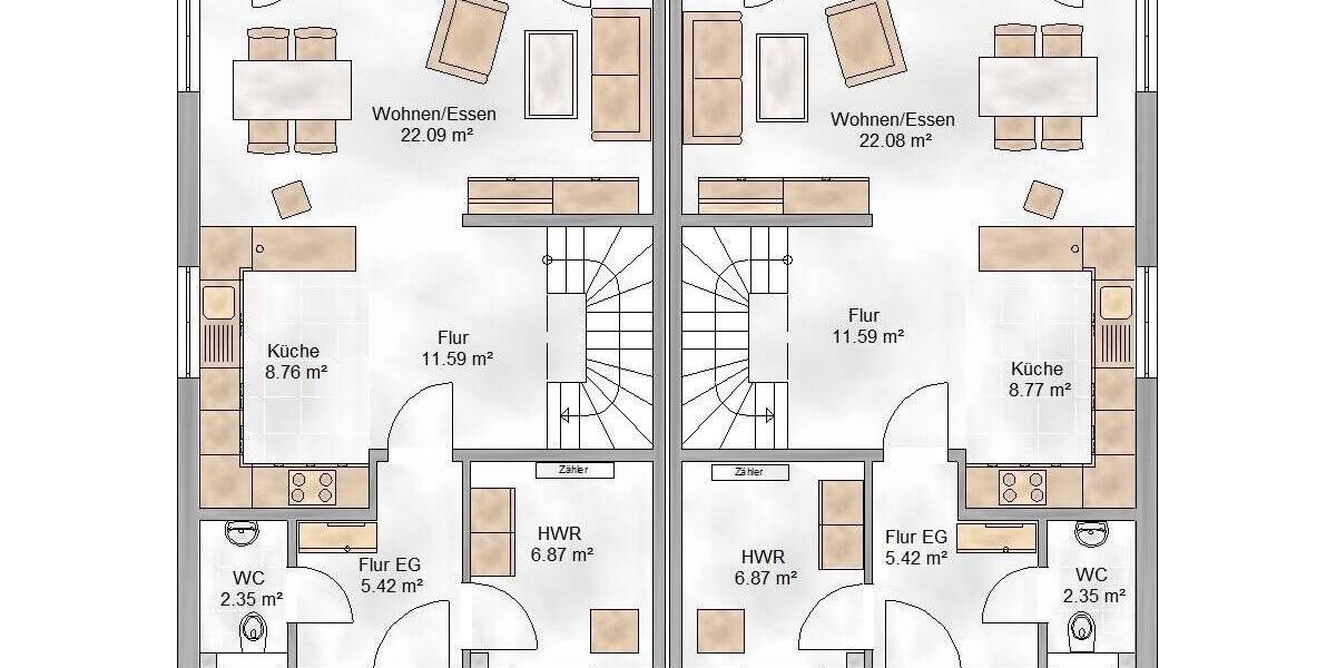 Doppelhaushälfte Seukendorf Hiltmannsdorf - 4 Zimmer, 107 m&sup2;, 482.384&euro; | Angebot:25768317