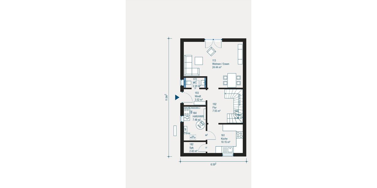 Moderne projektierte Doppelhaushälfte mit individueller Gestaltung in Herzogenaurach - Doppelhaushälfte Herzogenaurach | Angebot:27634489