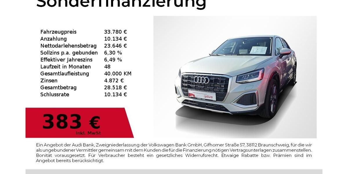 Audi Q2 10.100 km 33.780 &euro; Lauf an der Pegnitz 91207