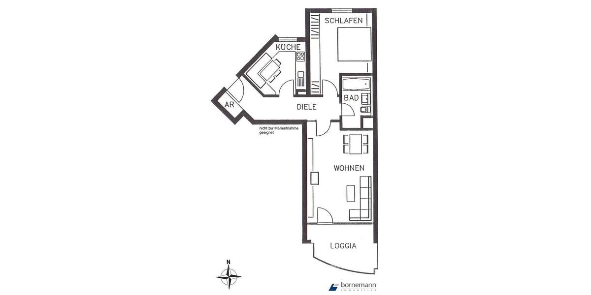 Etagenwohnung Nürnberg Loher Moos - 2 Zimmer, 67 m&sup2;, 805&euro; | Angebot:25908915