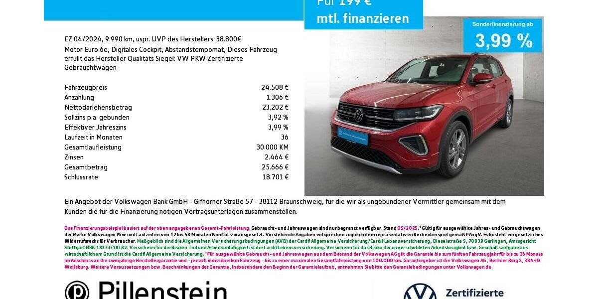 VW T-Cross 9.990 km 24.508 &euro; Neustadt/Aisch 91413