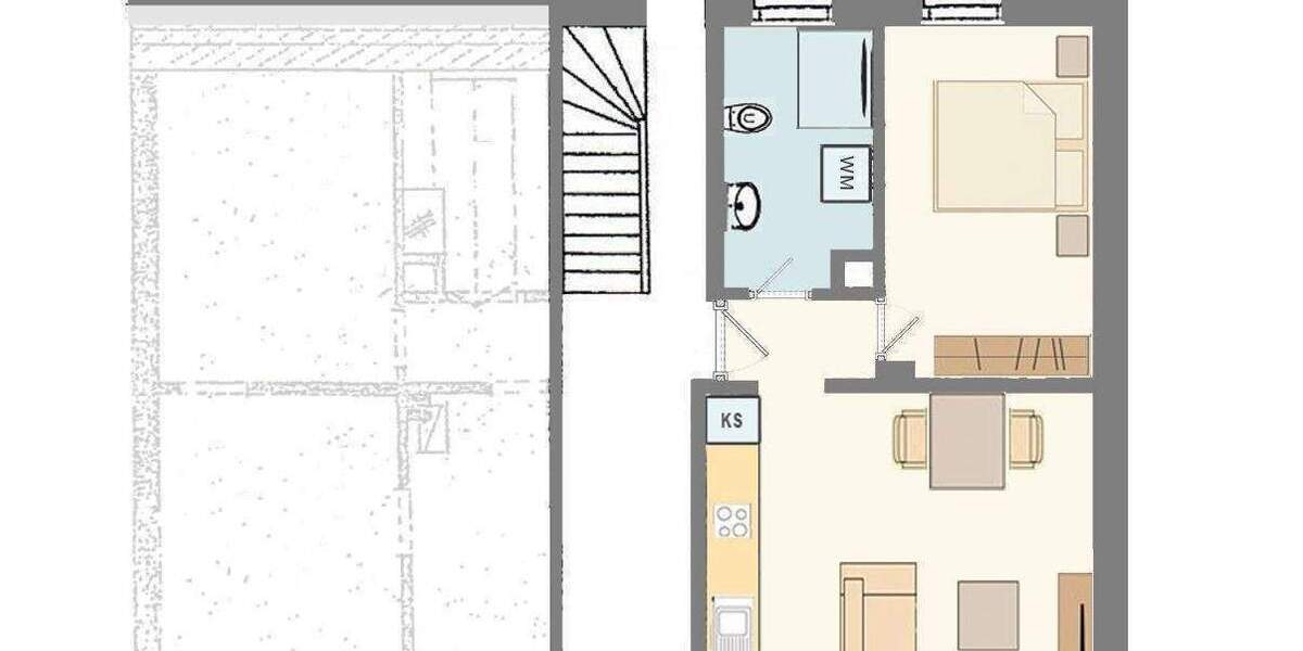 Etagenwohnung Nürnberg Gostenhof - 2 Zimmer, 49 m&sup2;, 195.000&euro; | Angebot:25910309