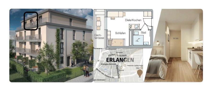 Einfamilienhaus Buckenhof - 1 Zimmer, 22 m&sup2;, 595&euro; | Angebot:26653340