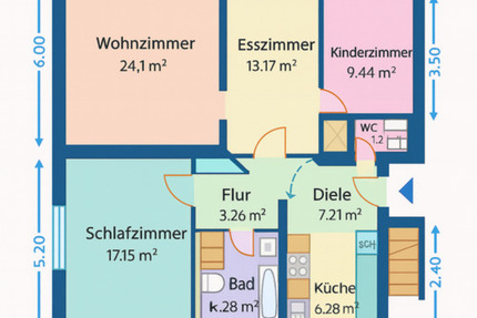 Wohnung Buckenhof - 3.5 Zimmer, 92 m&sup2;, 375.000&euro; | Angebot:23683026