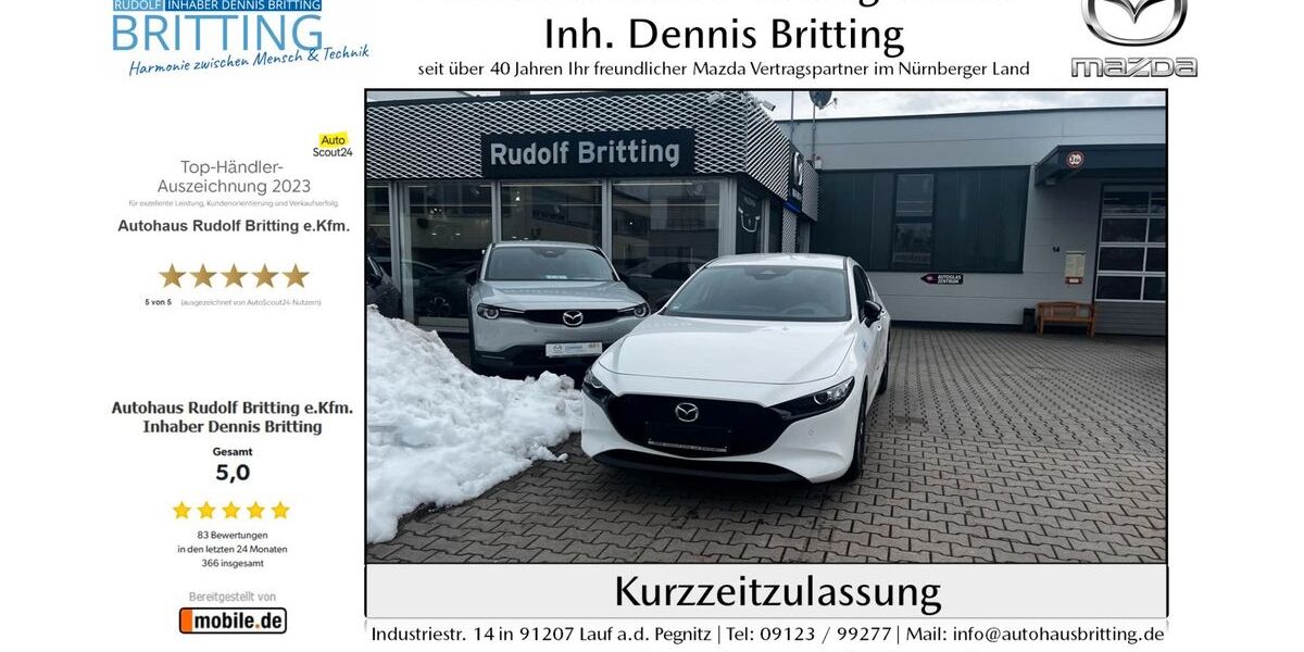 Mazda 3 5.000 km 24.790 &euro; Lauf 91207