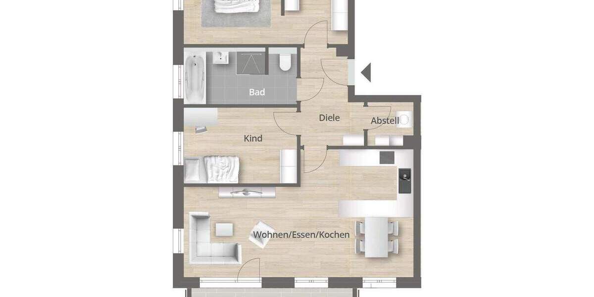 Etagenwohnung Bubenreuth - 3 Zimmer, 80 m&sup2;, 535.000&euro; | Angebot:25729986