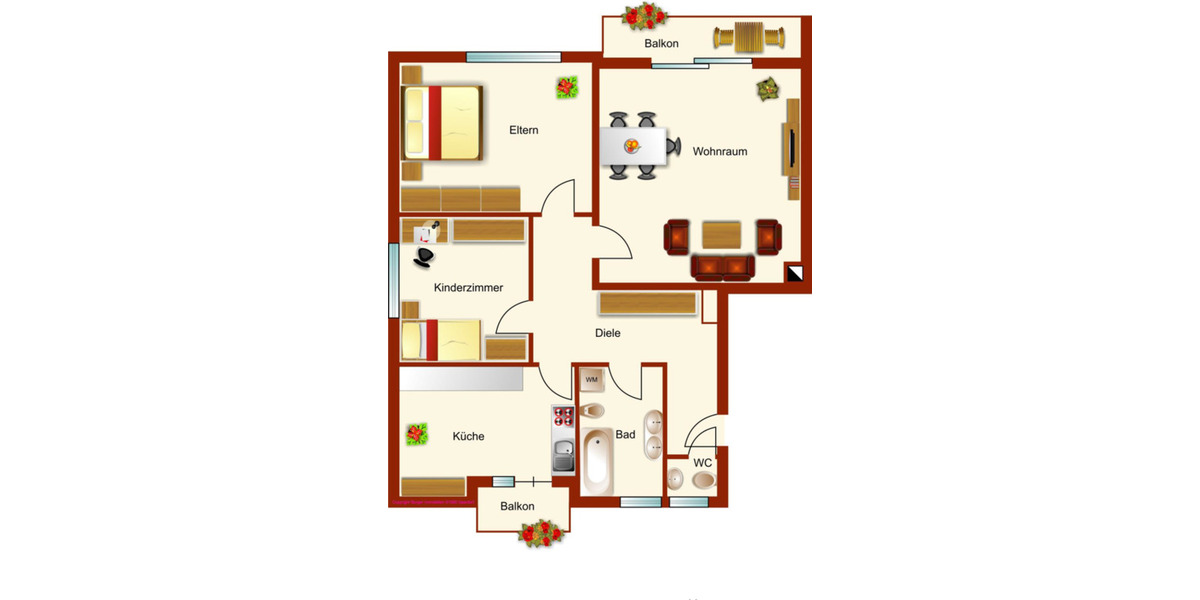 Etagenwohnung Erlangen Alterlangen - 3 Zimmer, 89 m&sup2;, 330.000&euro; | Angebot:25406778