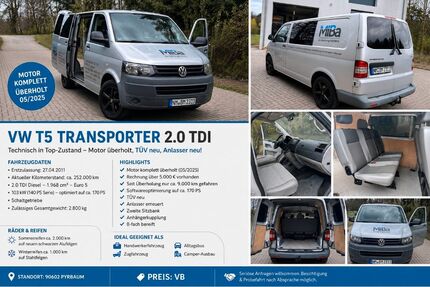 VW T5 Transporter 252.000 km 9.480 &euro; Pyrbaum 90602