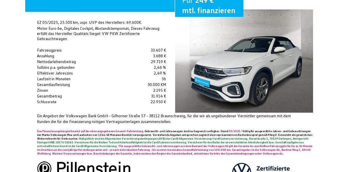 VW T-Roc 25.500 km 32.708 &euro; Neustadt/Aisch 91413