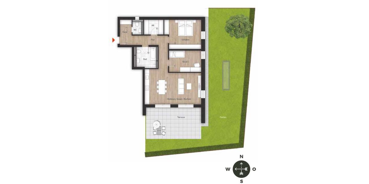 Erdgeschoßwohnung Nürnberg Almoshof - 3 Zimmer, 101 m&sup2;, 650.000&euro; | Angebot:24651102
