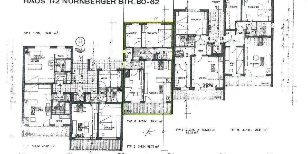 Etagenwohnung Lauf Wetzendorf - 3 Zimmer, 79 m&sup2;, 229.000&euro; | Angebot:25916701