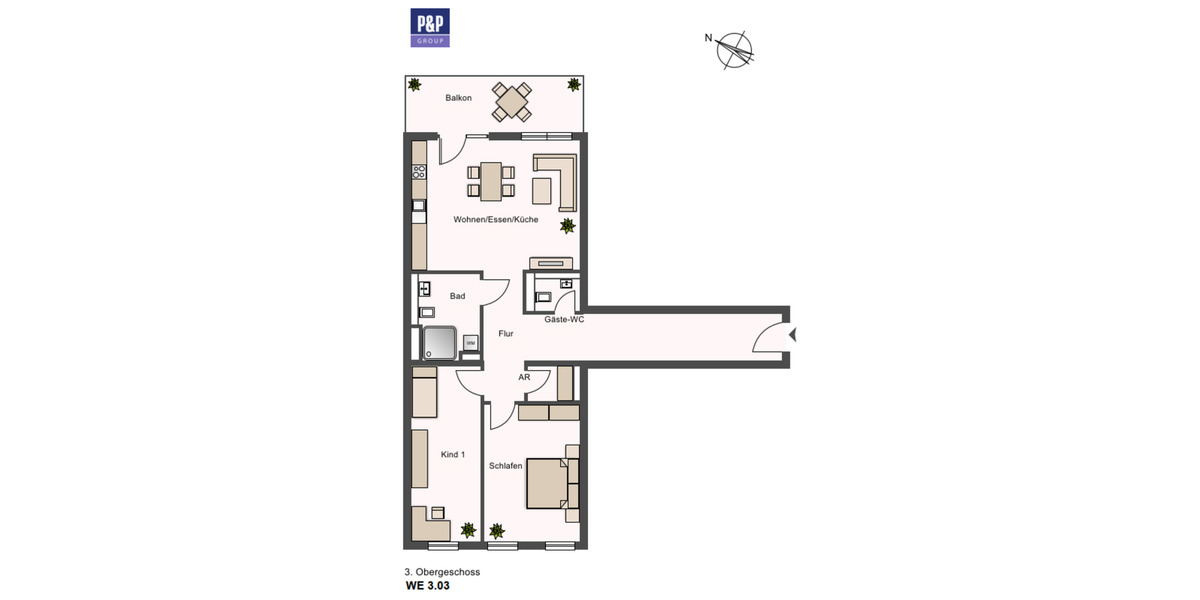 Etagenwohnung Fürth Südstadt - 3 Zimmer, 89 m&sup2;, 1.745&euro; | Angebot:21812564